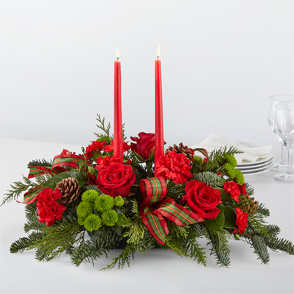 By the Candlelight Centerpiece – VIVA'S FLOWER SHOP, Framingham MA