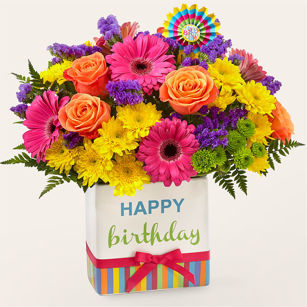 Birthday Brights Bouquet – VIVA'S FLOWER SHOP, Framingham MA