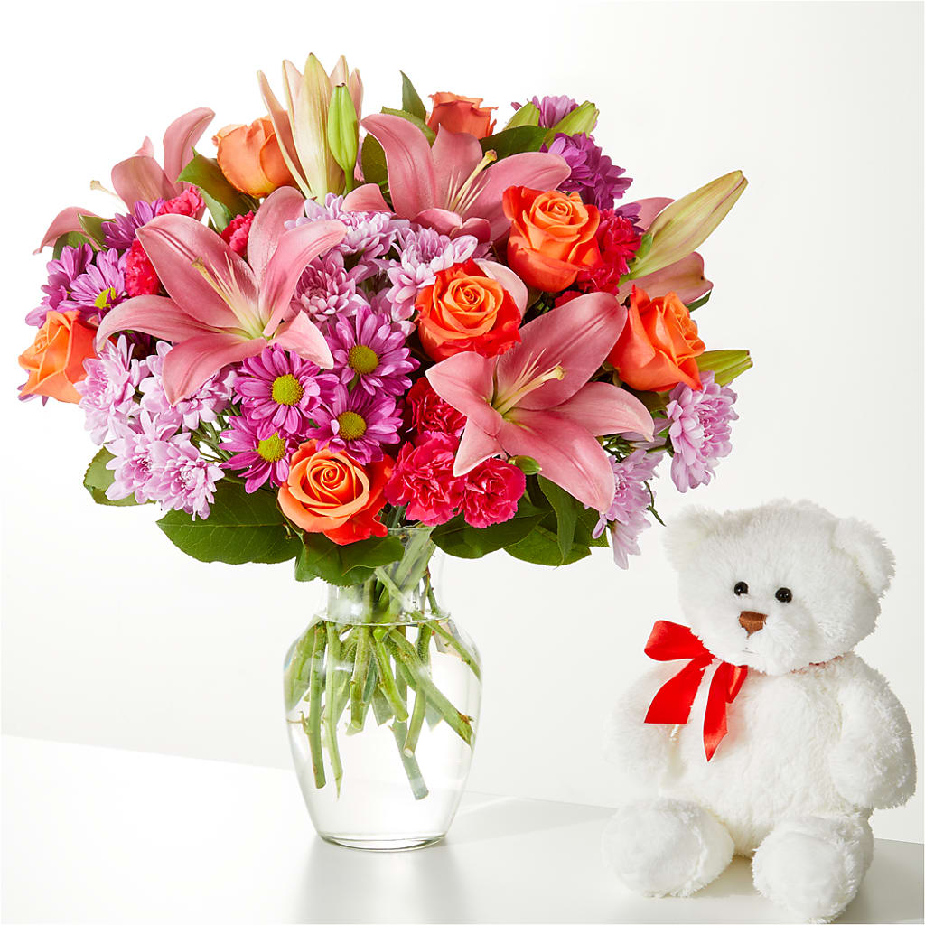 One and Only Bouquet and Bear Bundle – VIVA'S FLOWER SHOP, Framingham MA