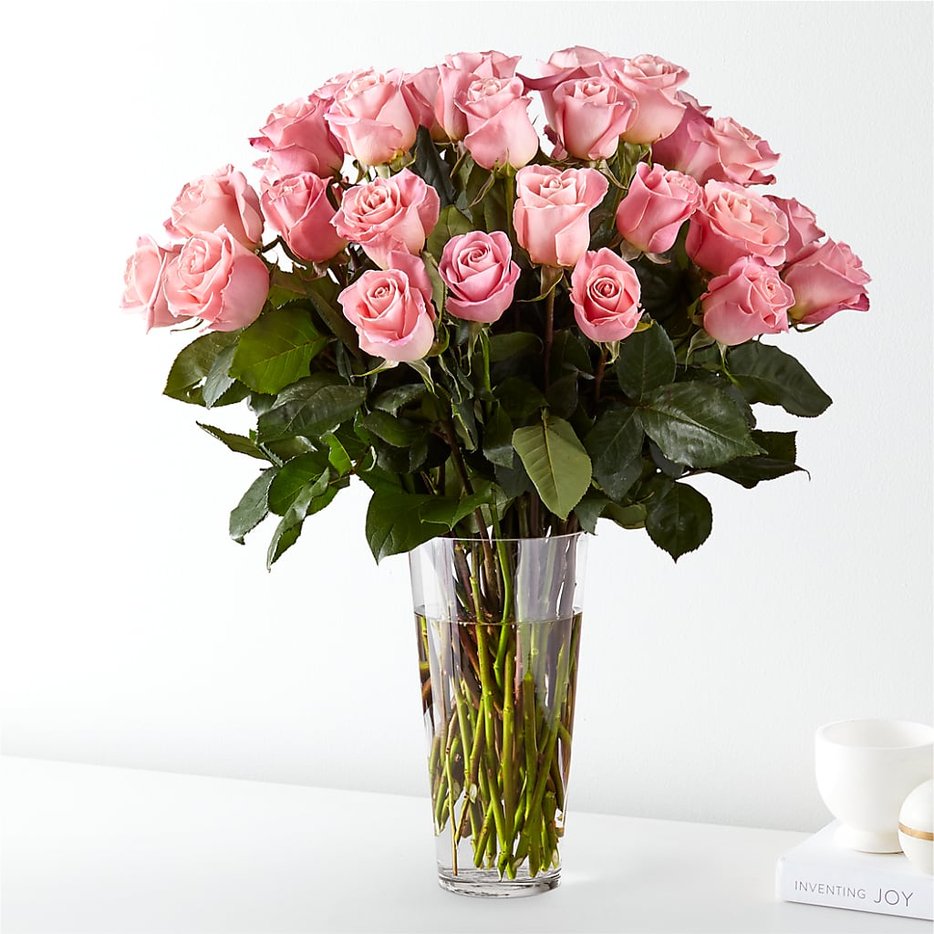 Long Stem Pink Rose Bouquet – VIVA'S FLOWER SHOP, Framingham MA