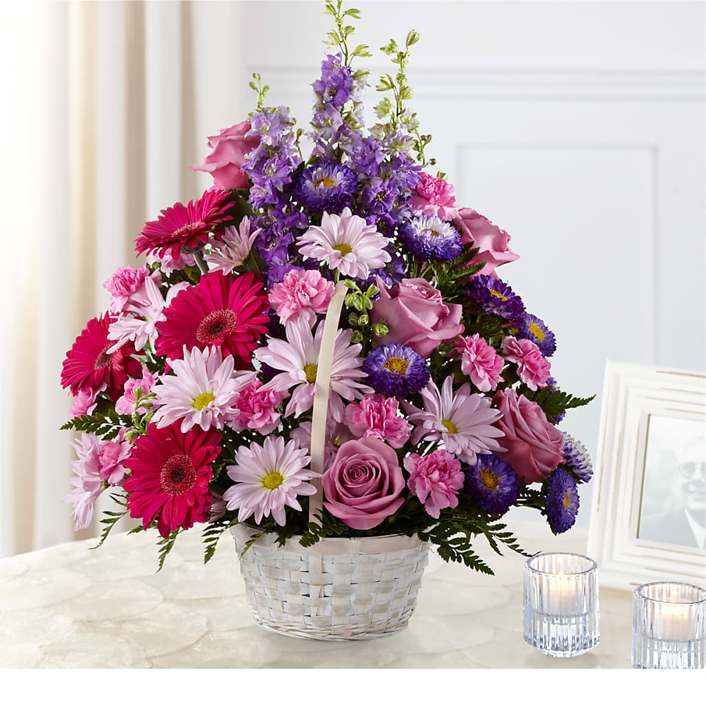 Pastel Peace Basket – VIVA'S FLOWER SHOP, Framingham MA