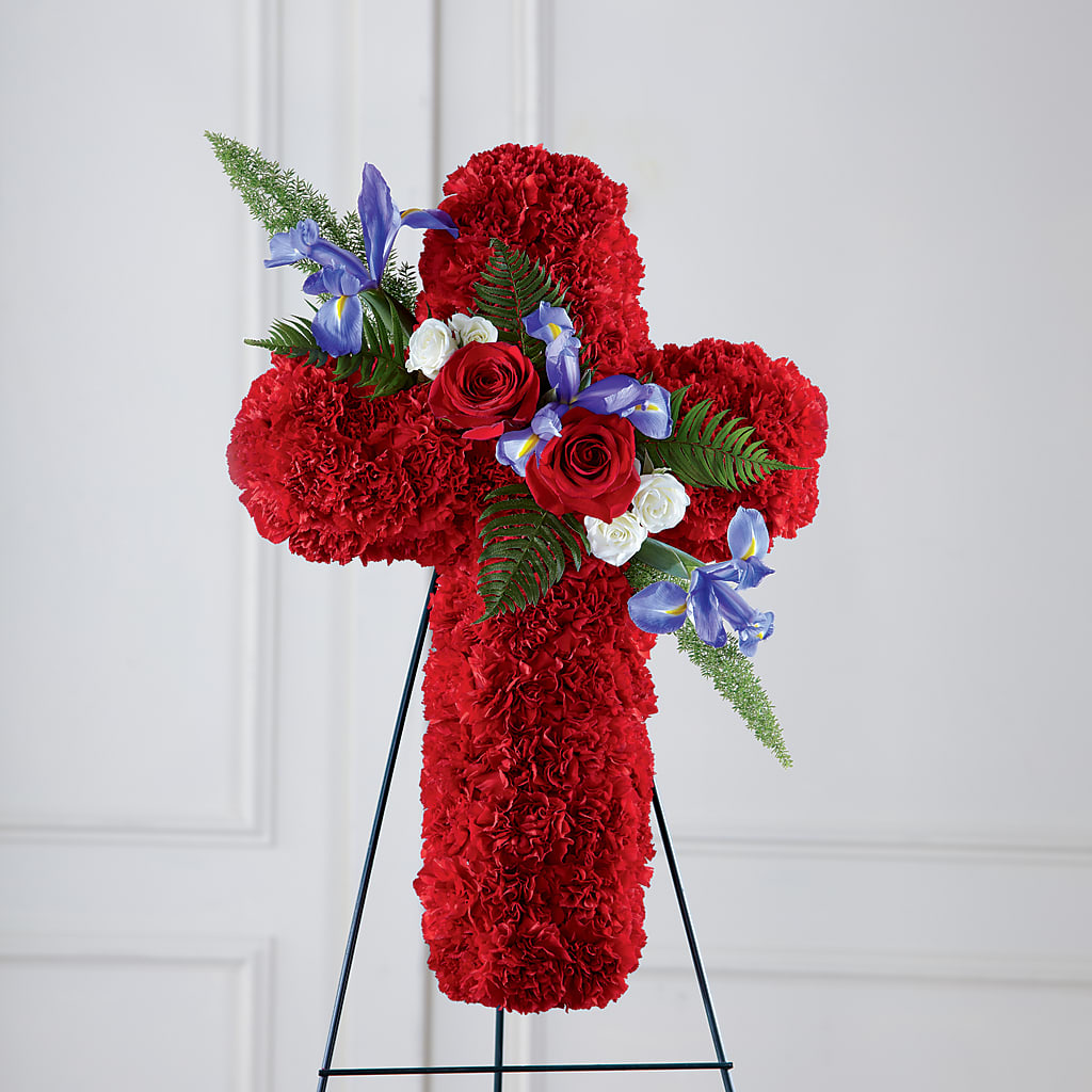 Faithful Hero Floral Cross – VIVA'S FLOWER SHOP, Framingham MA
