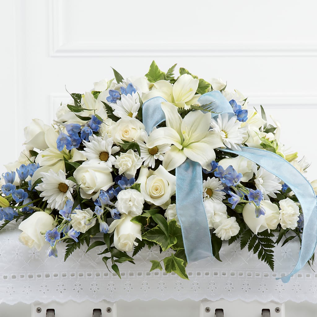 Tender Treasure Casket Spray – VIVA'S FLOWER SHOP, Framingham MA