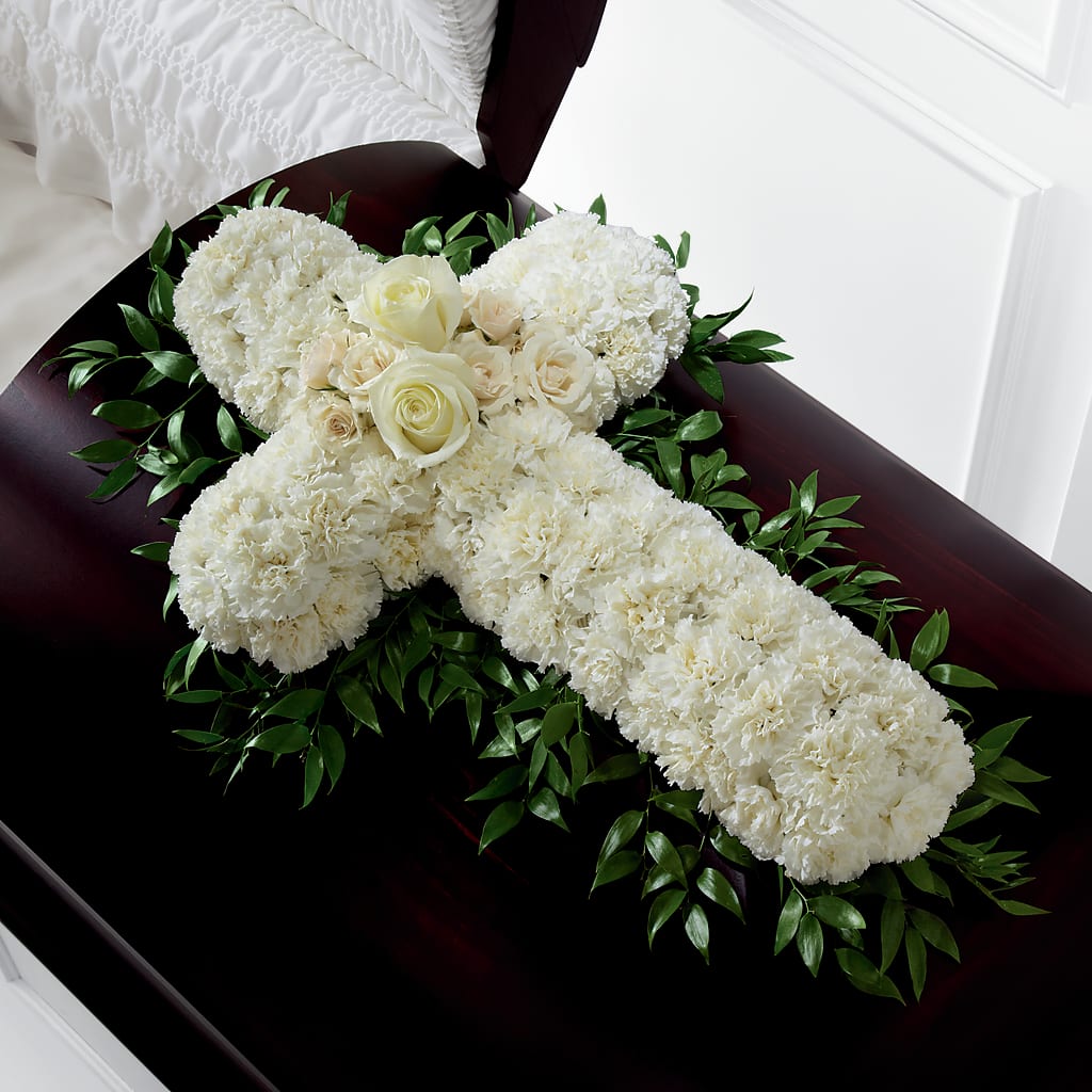 Peaceful Memories Casket Spray (Standard) – VIVA'S FLOWER SHOP, Framingham MA