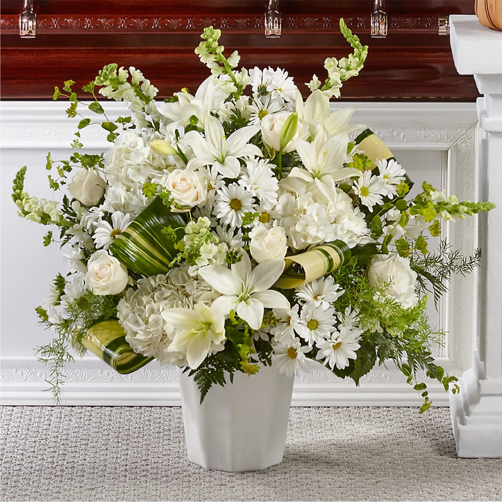 Thoughts of Tranquility Floor Basket – VIVA'S FLOWER SHOP, Framingham MA