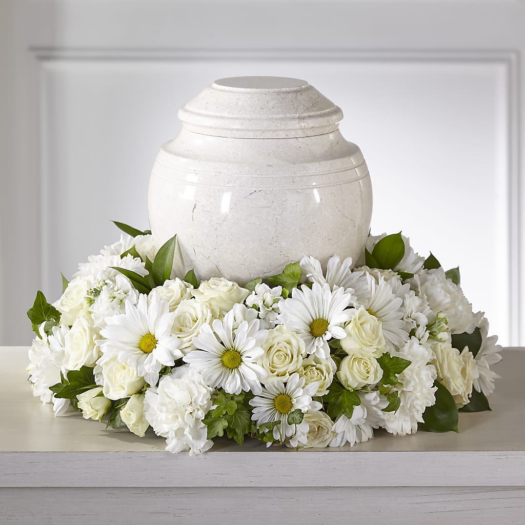 Ivory Gardens Cremation Adornment – VIVA'S FLOWER SHOP, Framingham MA