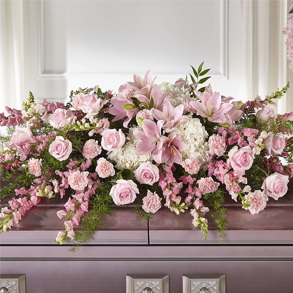Life & Remembrance Casket Spray – VIVA'S FLOWER SHOP, Framingham MA