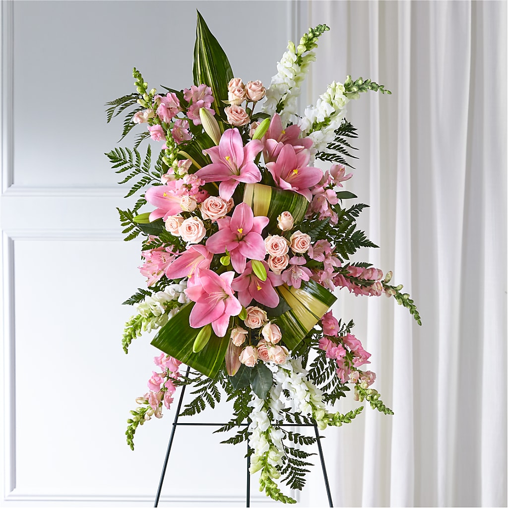 Elegant Embrace Standing Spray – VIVA'S FLOWER SHOP, Framingham MA