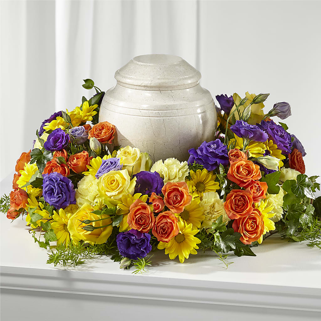 Blossoms of Remembrance Cremation Adornment – VIVA'S FLOWER SHOP, Framingham MA