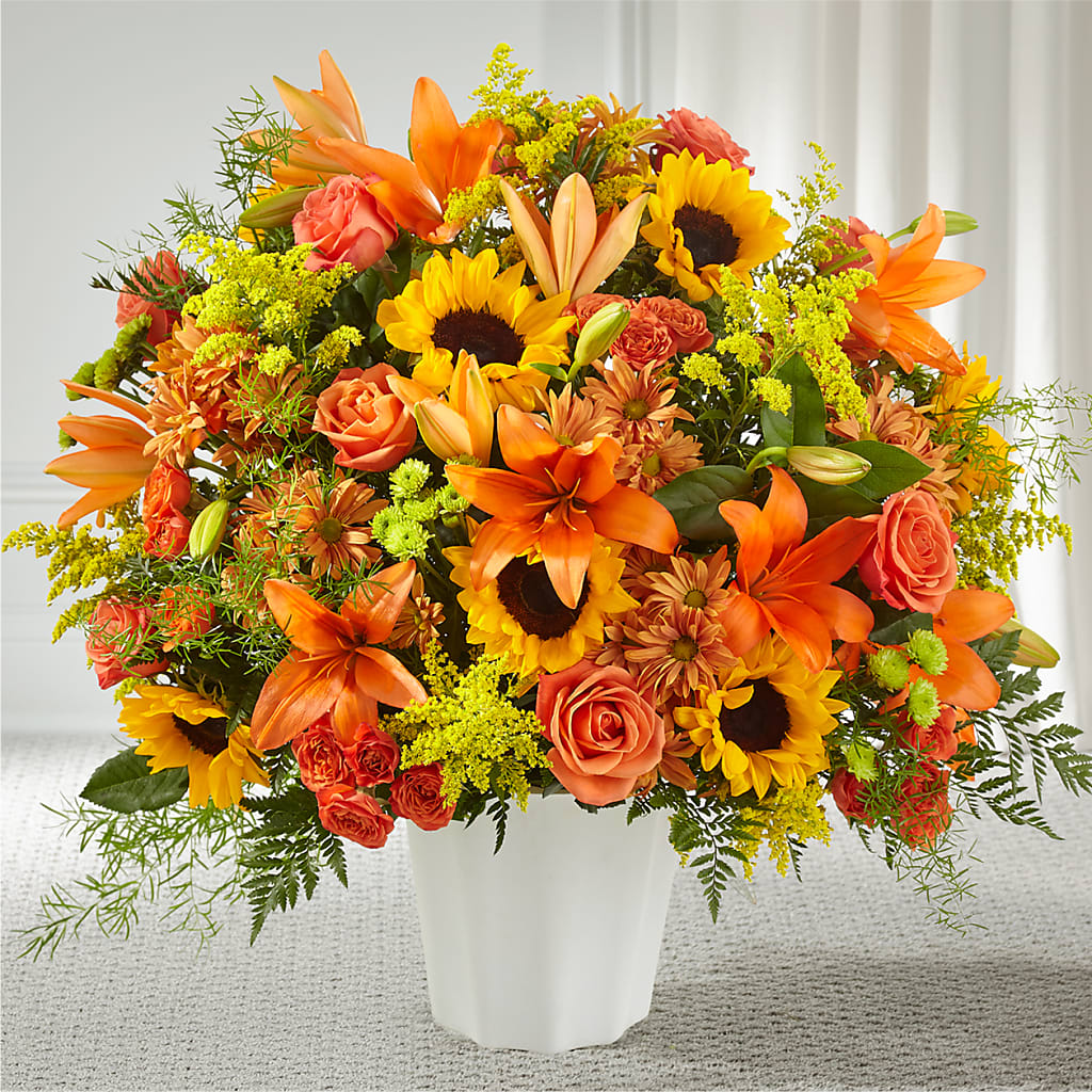 Harvest Thoughts Floor Basket – VIVA'S FLOWER SHOP, Framingham MA