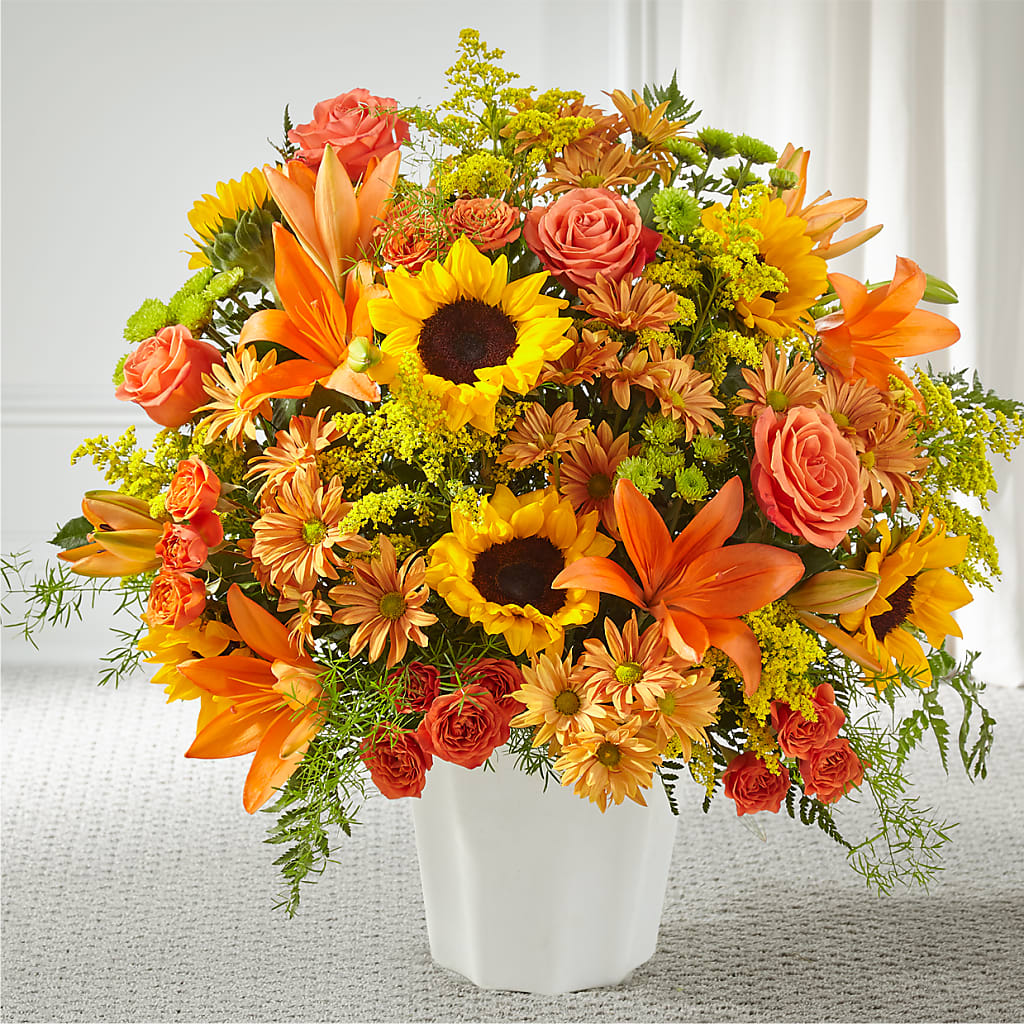 Harvest Thoughts Floor Basket – VIVA'S FLOWER SHOP, Framingham MA