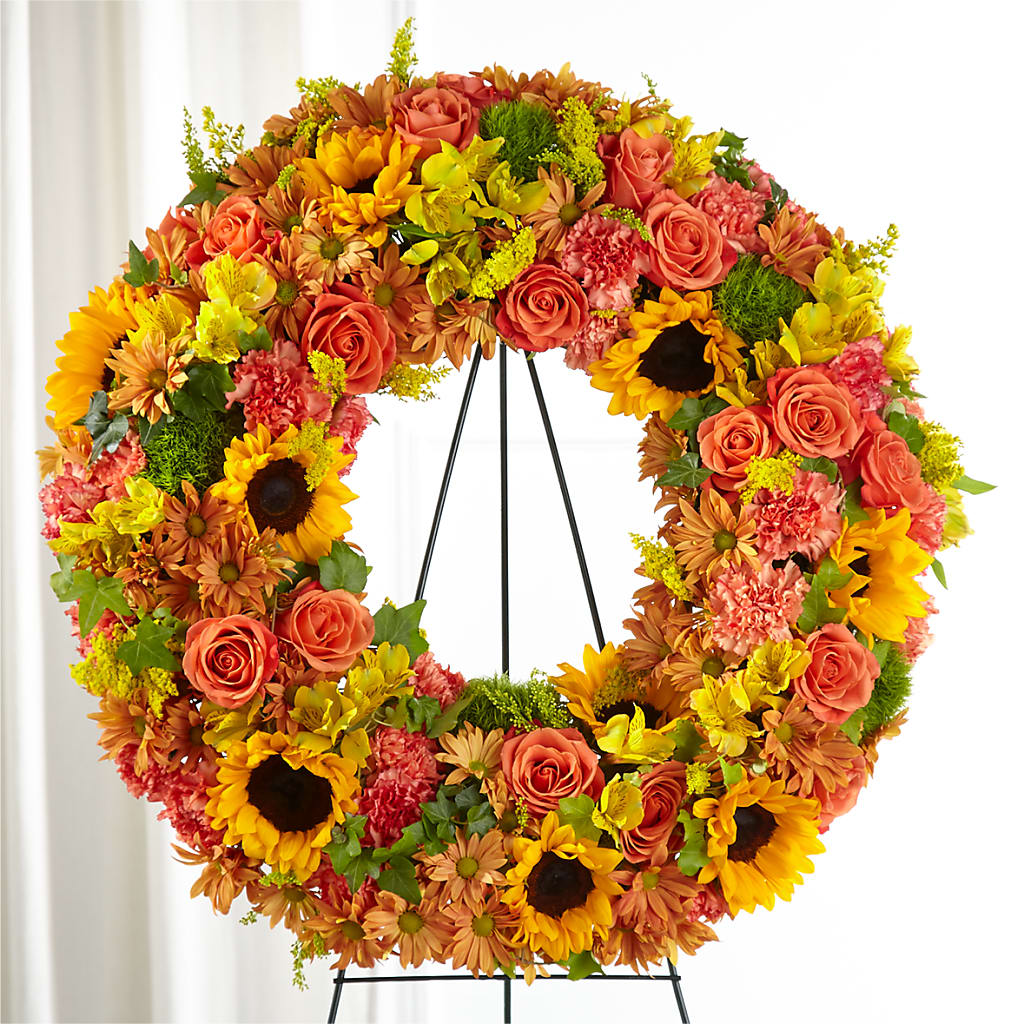 Autumnal Memories Wreath (Standard) – VIVA'S FLOWER SHOP, Framingham MA