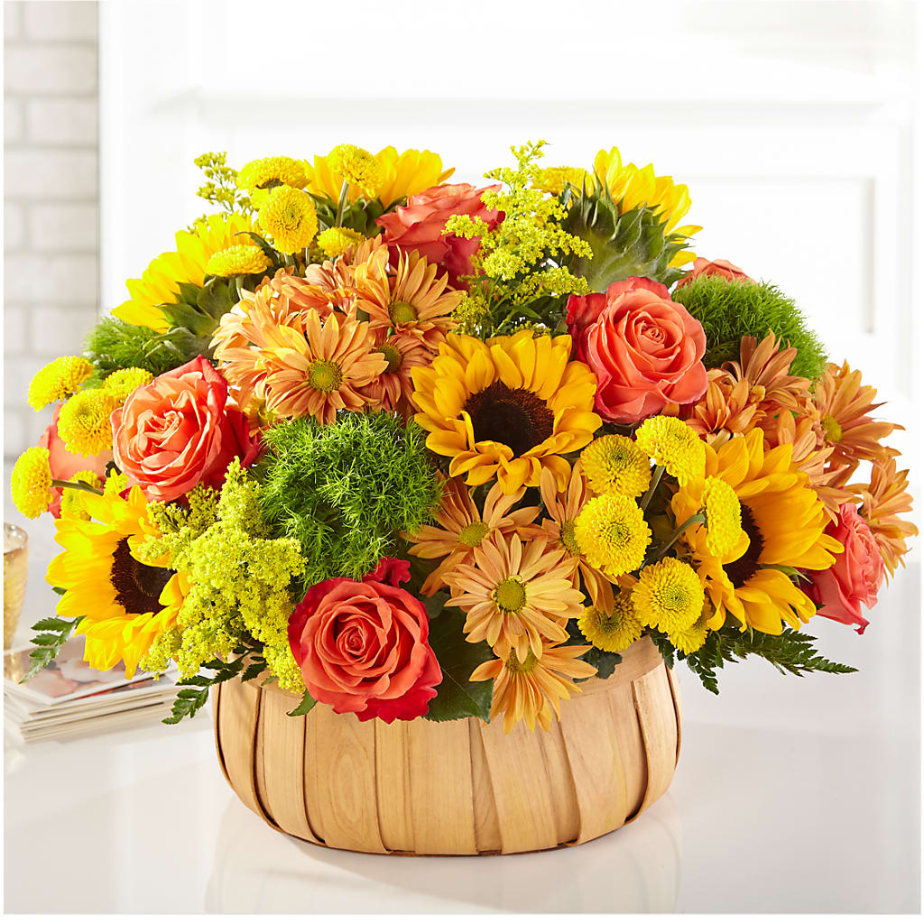 Harvest Sunflower Basket – VIVA'S FLOWER SHOP, Framingham MA
