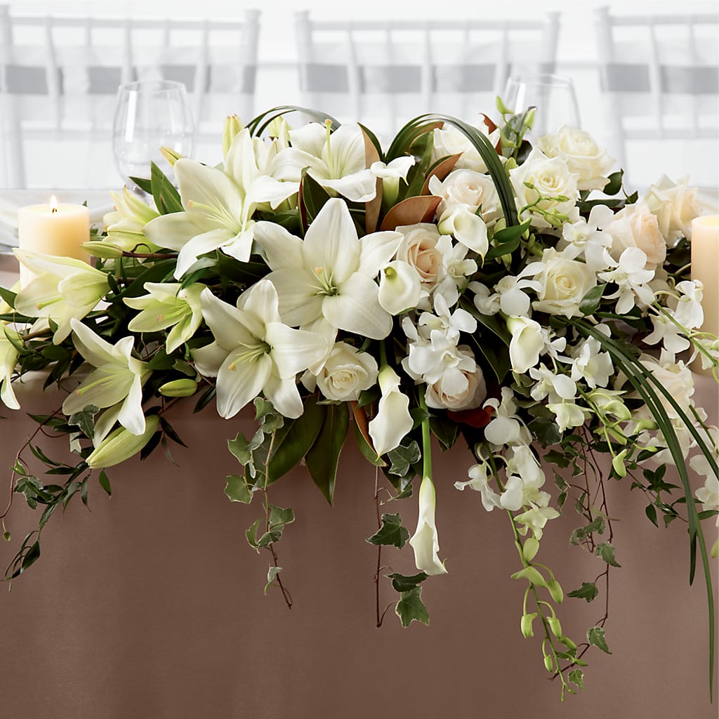 White Linen Arrangement – VIVA'S FLOWER SHOP, Framingham MA