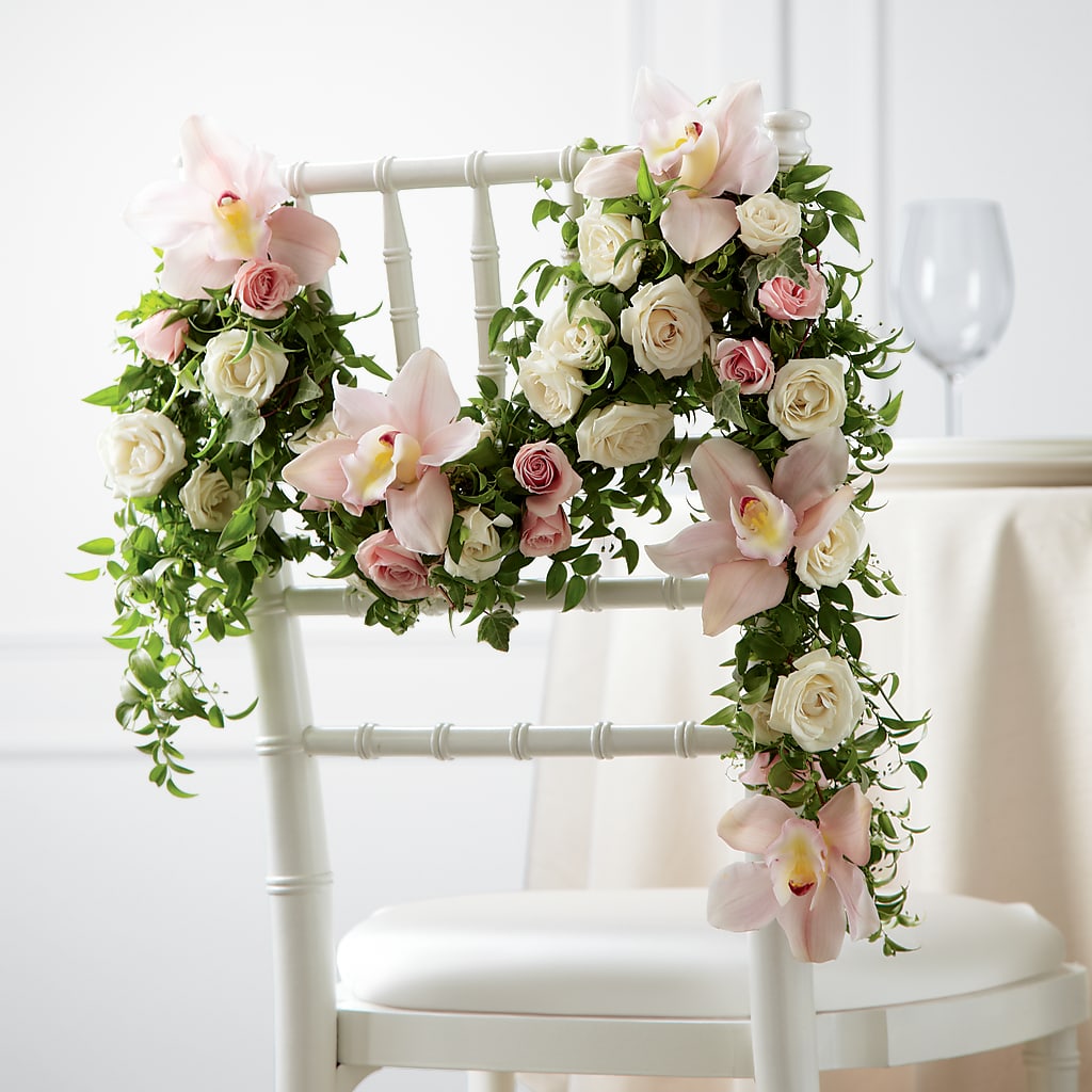 Orchid Rose Chair Décor – VIVA'S FLOWER SHOP, Framingham MA