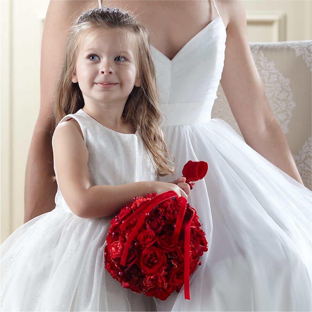 Pure at Heart Flower Girl Arrangement – VIVA'S FLOWER SHOP, Framingham MA