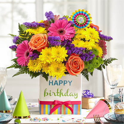 Birthday Brights Bouquet – VIVA'S FLOWER SHOP, Framingham MA