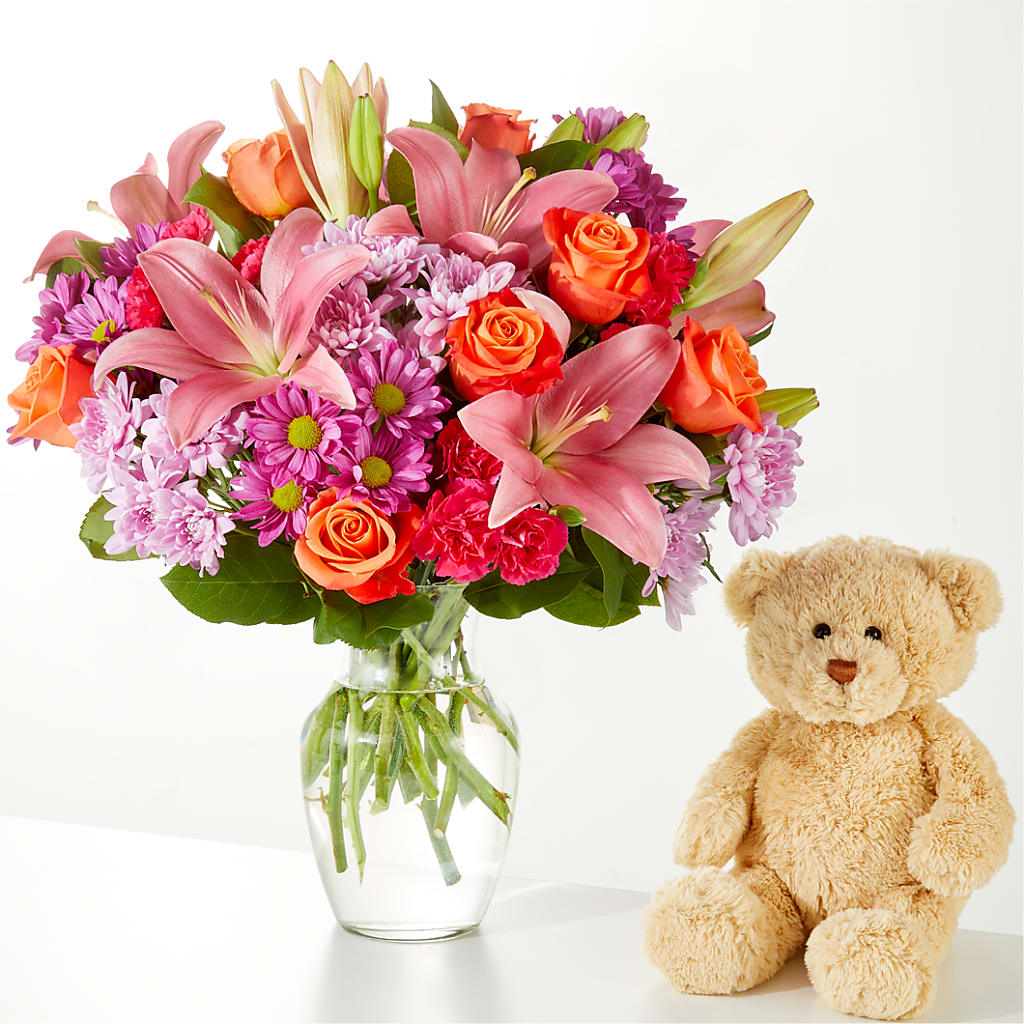 One and Only Bouquet and Bear Bundle – VIVA'S FLOWER SHOP, Framingham MA