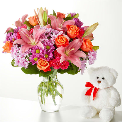 One and Only Bouquet and Bear Bundle – VIVA'S FLOWER SHOP, Framingham MA