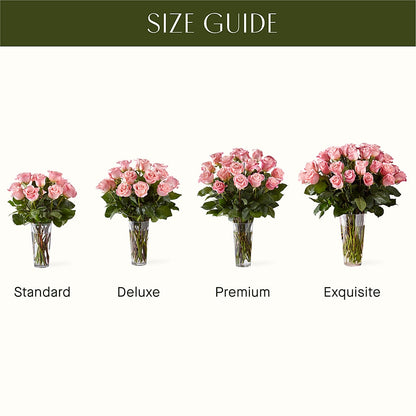 Long Stem Pink Rose Bouquet – VIVA'S FLOWER SHOP, Framingham MA