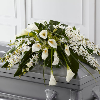 Angel Wings Casket Spray – VIVA'S FLOWER SHOP, Framingham MA