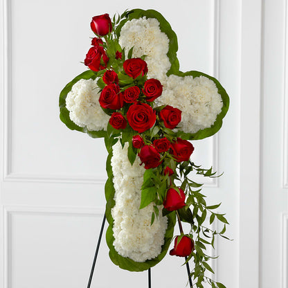 Floral Cross Easel – VIVA'S FLOWER SHOP, Framingham MA