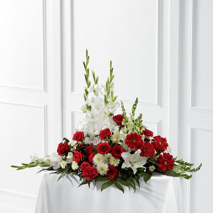 Crimson & White Arrangement – VIVA'S FLOWER SHOP, Framingham MA