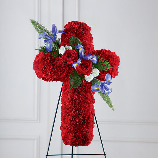 Faithful Hero Floral Cross – VIVA'S FLOWER SHOP, Framingham MA