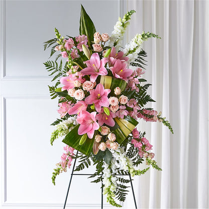 Elegant Embrace Standing Spray – VIVA'S FLOWER SHOP, Framingham MA