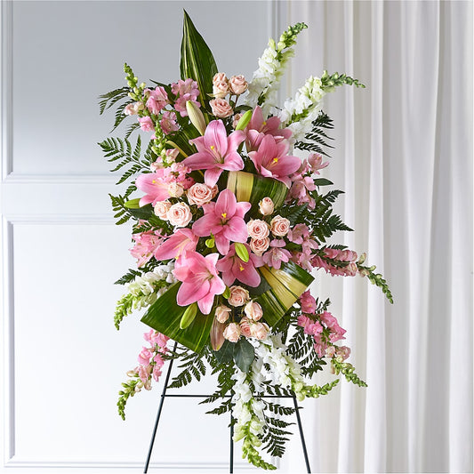 Elegant Embrace Standing Spray – VIVA'S FLOWER SHOP, Framingham MA