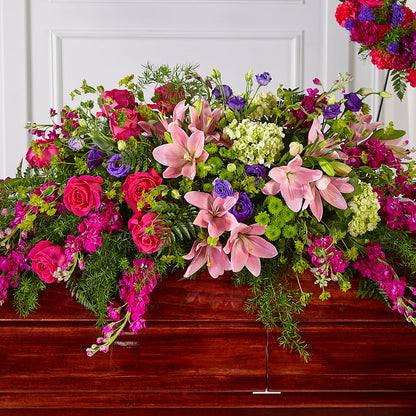 Radiant Tribute Casket Spray – VIVA'S FLOWER SHOP, Framingham MA