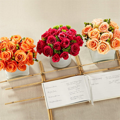 Dawn Rose Centerpiece – VIVA'S FLOWER SHOP, Framingham MA